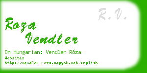 roza vendler business card